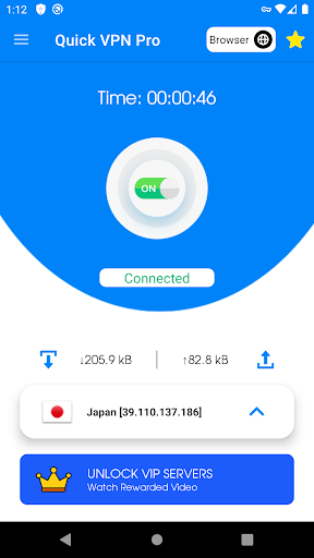 Quick VPN Pro One Touch VPN Screenshot1