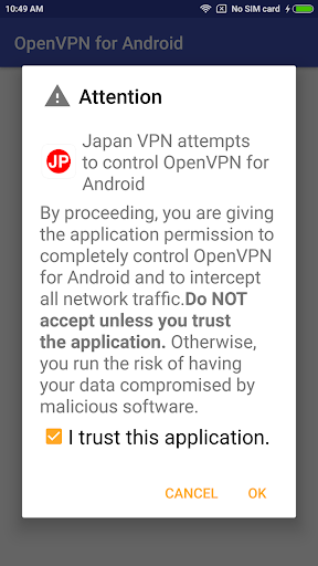Japan VPN - Plugin for OpenVPN Screenshot3