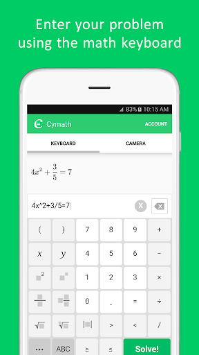 Cymath - Math Problem Solver Screenshot3
