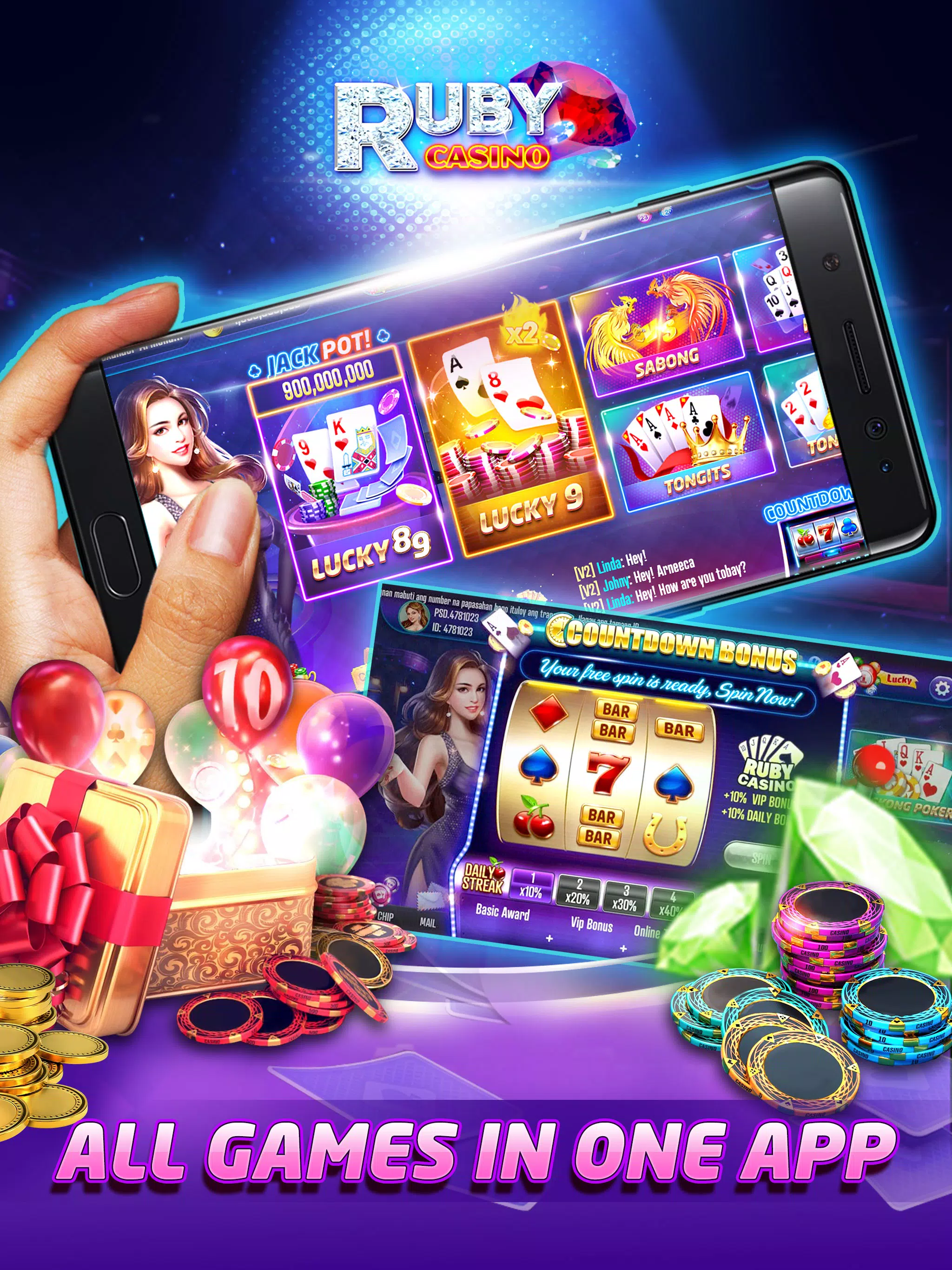 Ruby Casino - Tongits, Pusoy, Slots Screenshot1