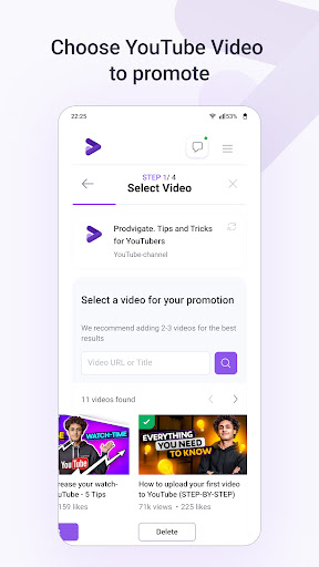Prodvigate YouTube Promotion Screenshot1