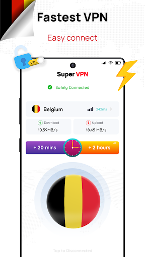 Belgium VPN: Get Belgium IP Screenshot1
