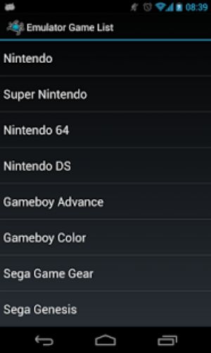 Emulator Game List Screenshot1