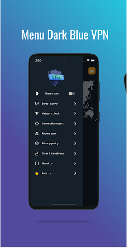 Dark Blue VPN - Fast & Secure Screenshot4