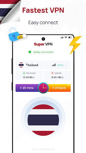Thailand VPN: Get Thailand IP Screenshot1