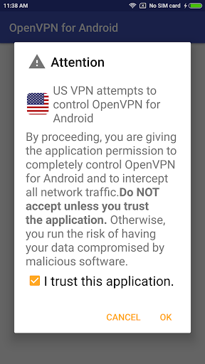 US VPN - Plugin for OpenVPN Screenshot3