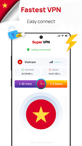 Vietnam VPN: Get Vietnam IP Screenshot1