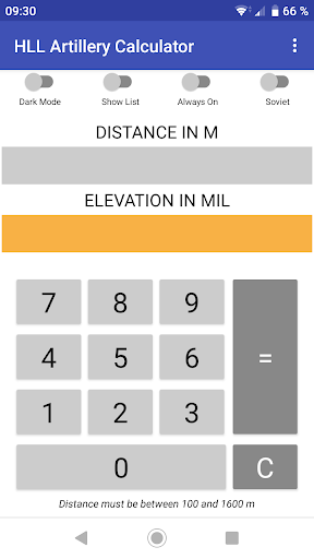 HLL Artillery Calculator Screenshot1