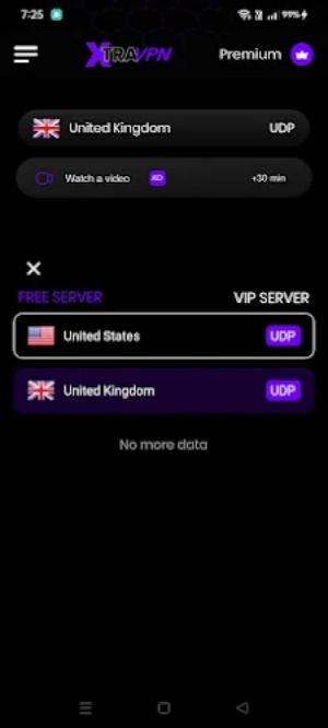 XTra VPN - UK & US VPN Screenshot2