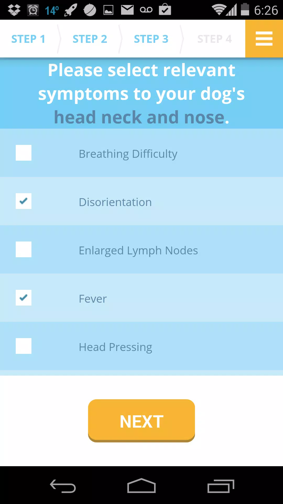 petMD Symptom Checker Screenshot1