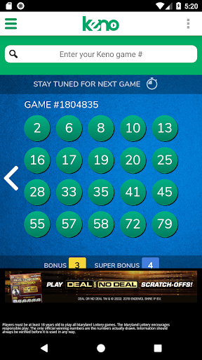 MD Lottery - Keno & Racetrax Screenshot3