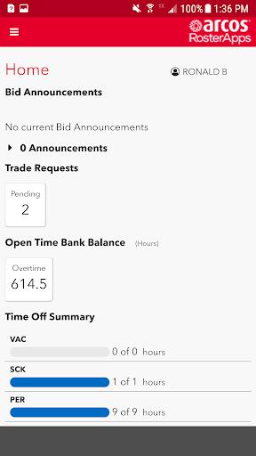ARCOS RosterApps Mobile Screenshot1