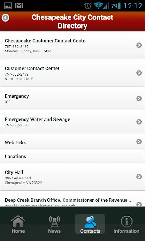 Chesapeake Bulk Trash App Screenshot1