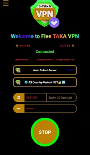 Five TAKA VPN Screenshot1