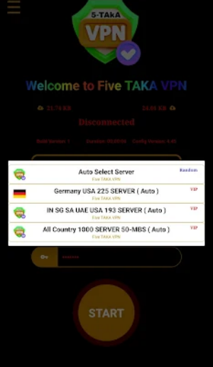 Five TAKA VPN Screenshot2