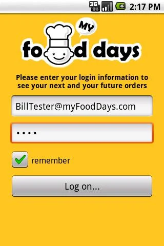 myFoodDays Screenshot1