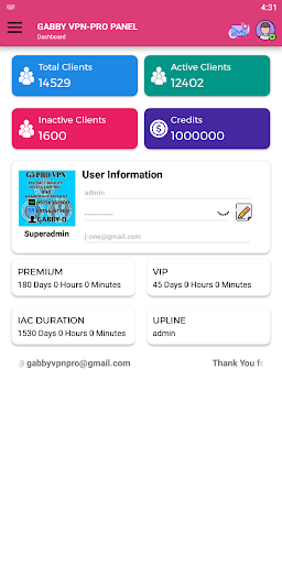 GABBY VPN-PRO PANEL Screenshot1
