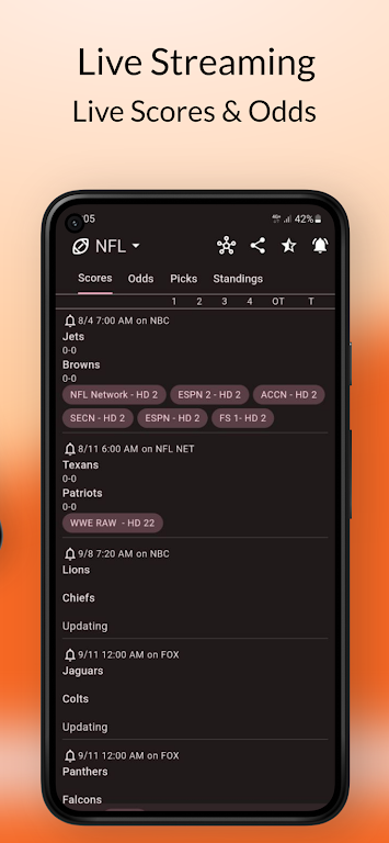 Dofu Live NFL NBA MLB NHL NCAA Screenshot1