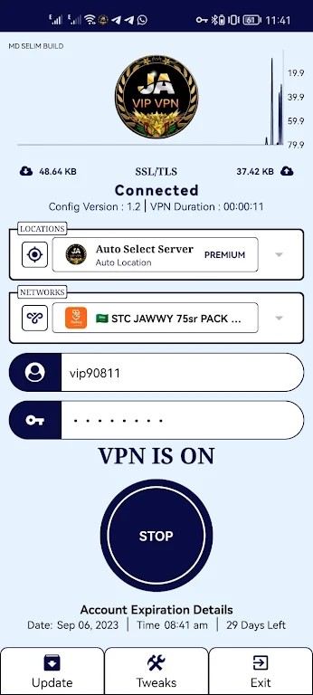 JA VIP VPN Screenshot1