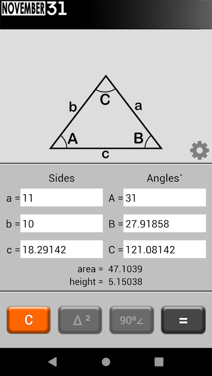 Triangle Calculator Screenshot1