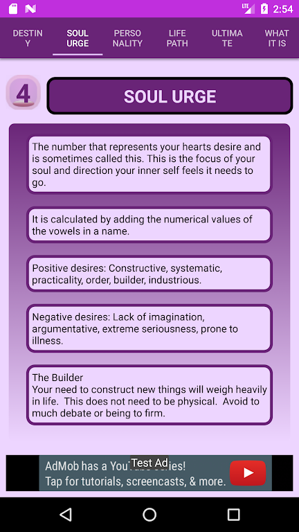 Pythagorean Numerology Calculator Screenshot4