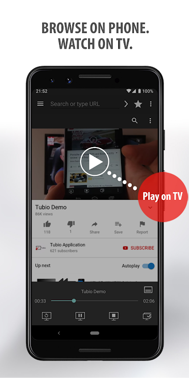 Tubio - Cast Web Videos to TV Screenshot2