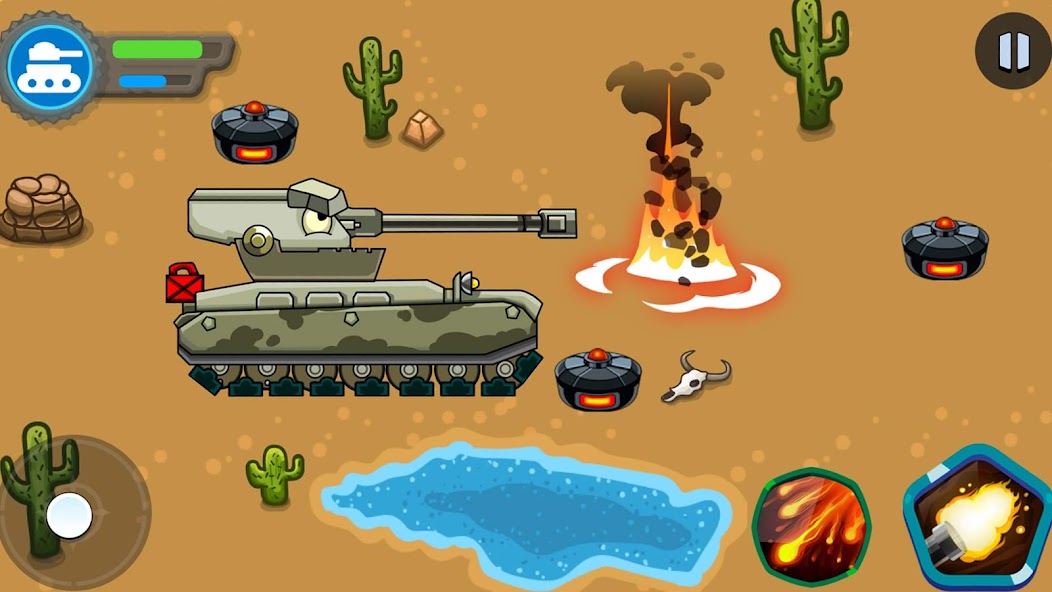 Tank battle: Tanks War 2D Mod Screenshot2