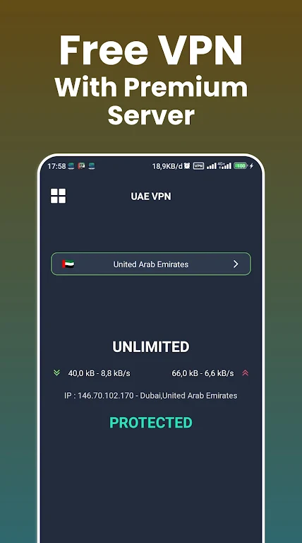 UAE VPN - Proxy VPN for UAE Screenshot1