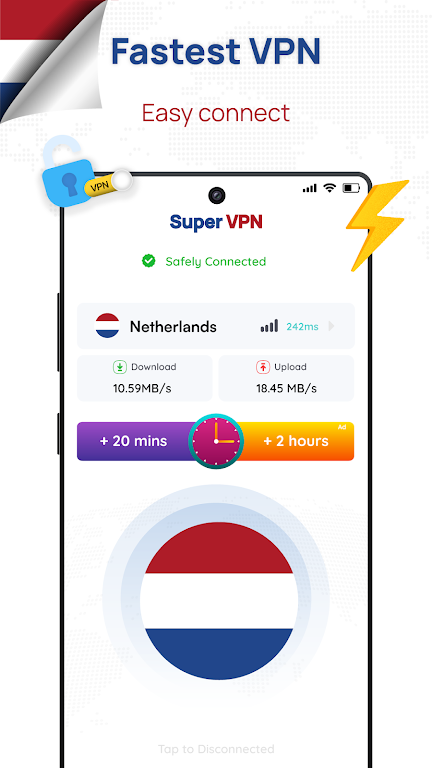 Netherlands VPN: Get NL IP Screenshot1