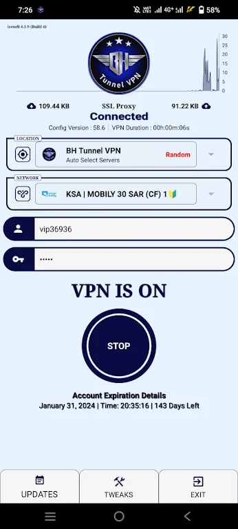 BH Tunnel VPN Screenshot2