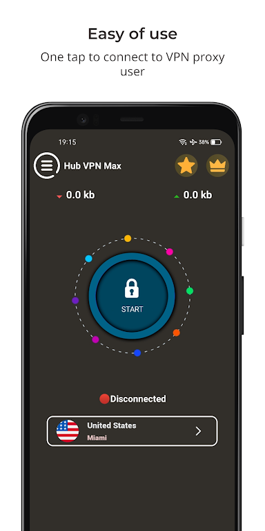 Hub VPN Max - Secure VPN Proxy Screenshot1