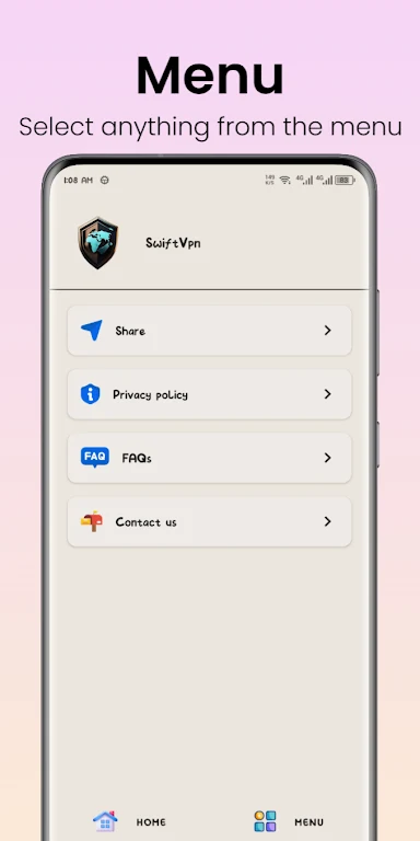 Swift VPN: Fast, Lite & Secure Screenshot2