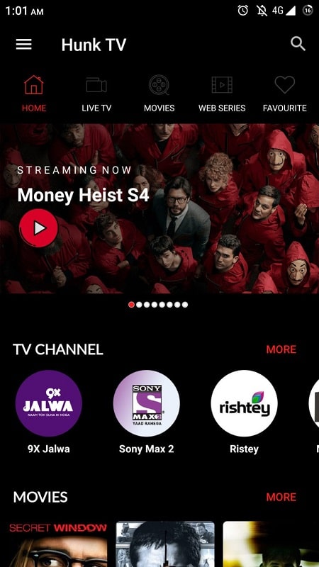 Hunk TV Android Screenshot3