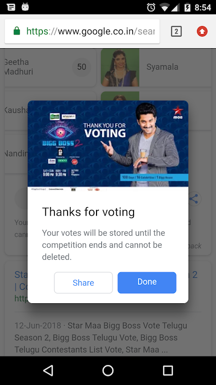 Bigg Boss Telugu Vote Screenshot4