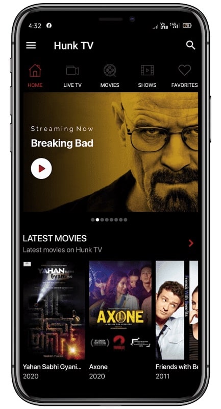 Hunk TV Android Screenshot2