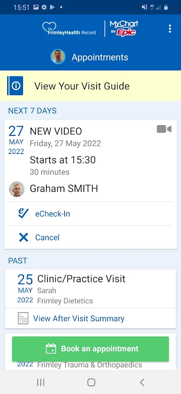 MyFrimleyHealth Record Screenshot3