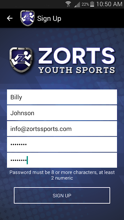 Zorts Sports Screenshot1