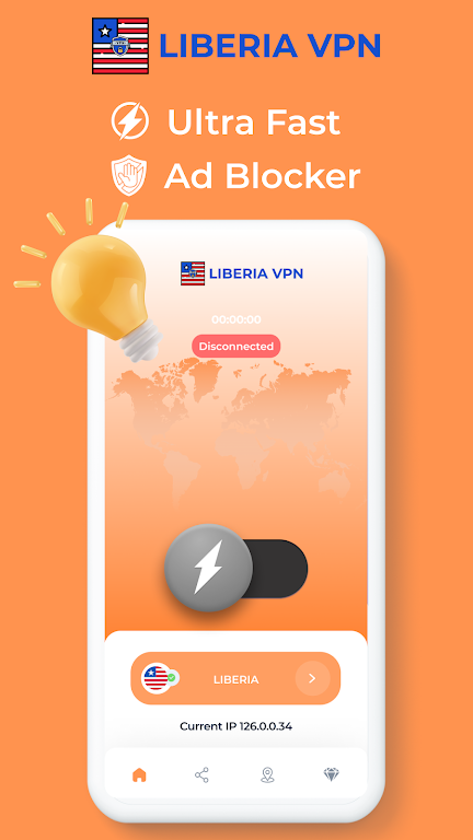 Liberia VPN - Private Proxy Screenshot2