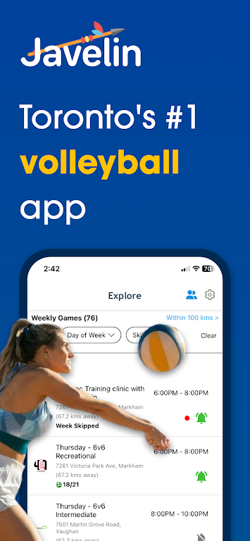 Javelin - Toronto Volleyball Screenshot1