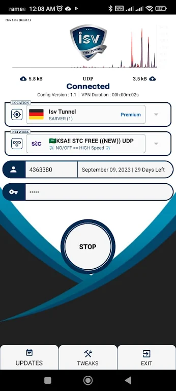 isv Tunnel VPN Screenshot1