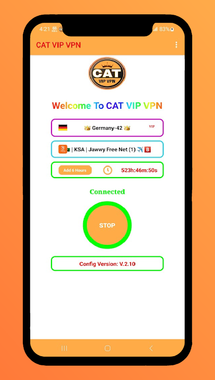 CAT VIP VPN - Super Fast Net Screenshot2