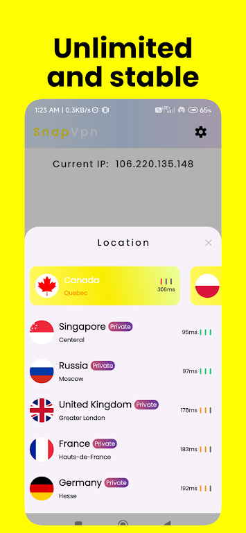 Snap VPN: Secure VPN Quick VPN Screenshot2