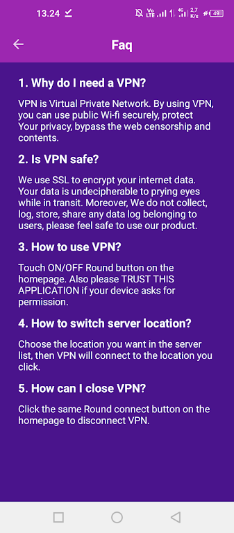 MySpeed VPN Safe Internet Screenshot3