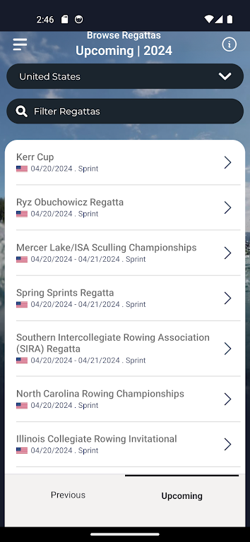 RegattaCentral Screenshot1