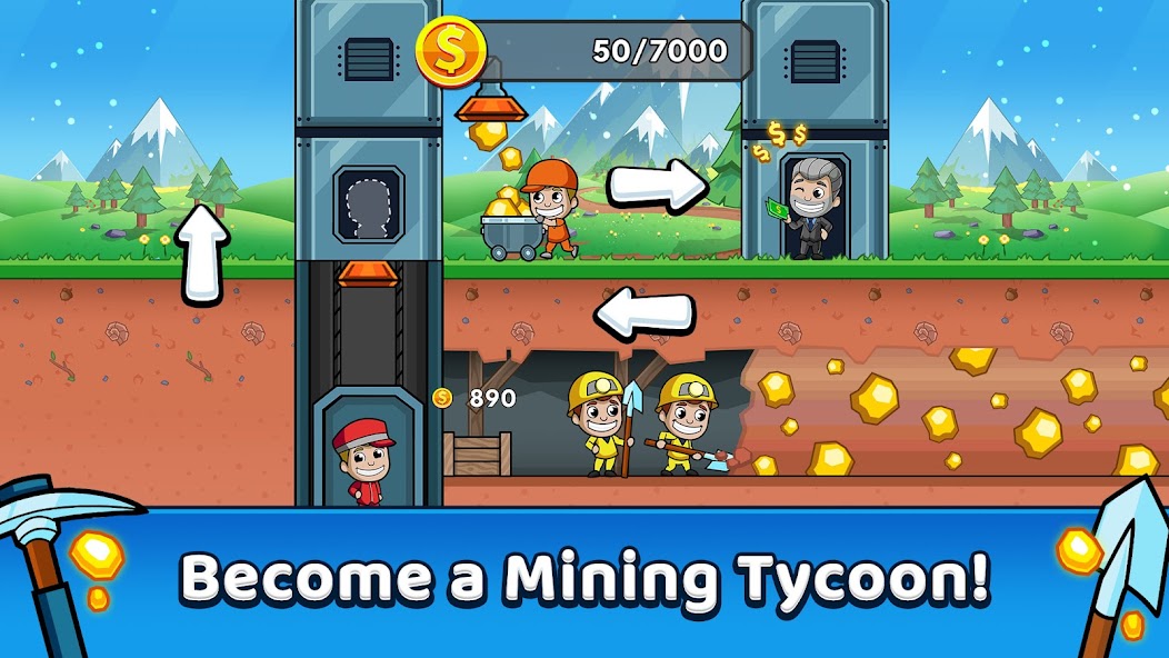 Idle Miner Tycoon: Gold & Cash Mod Screenshot1