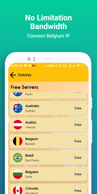 Belgium VPN: Unlimited & Safe Screenshot4