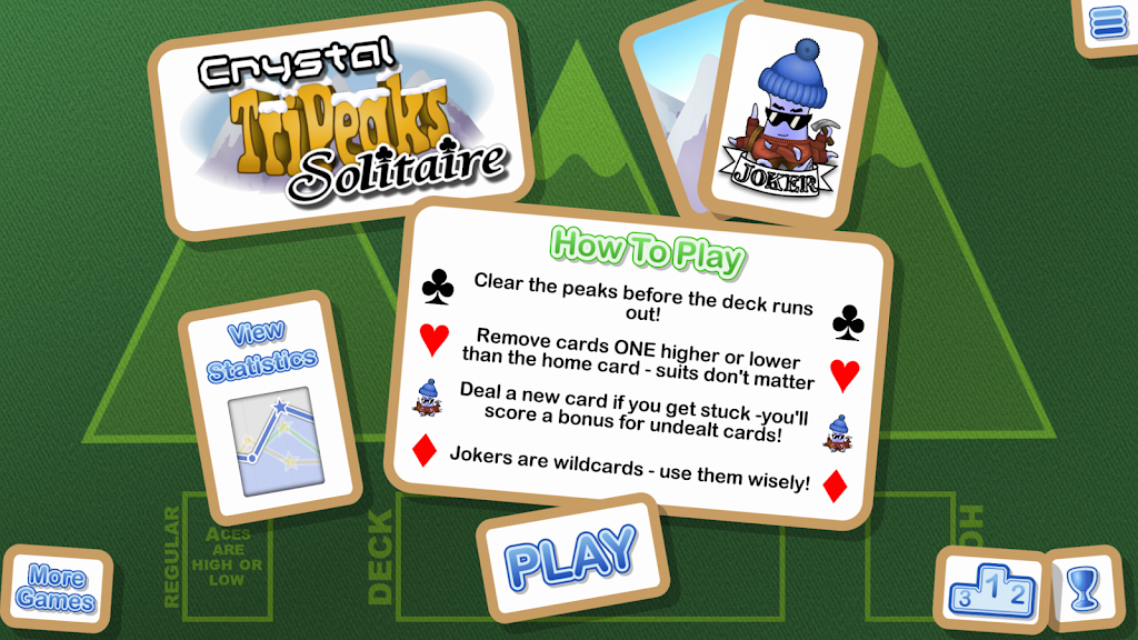 Crystal TriPeaks Solitaire Screenshot2