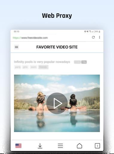 Free VPN Proxy Video Download Browser for Android. Screenshot1