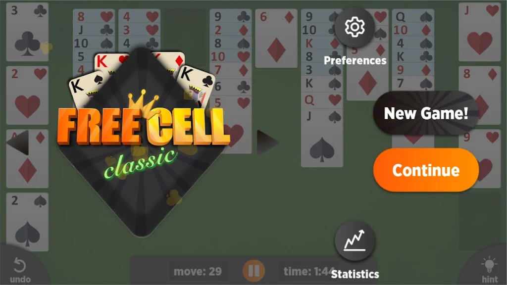 FreeCell - Offline Card Game Screenshot2