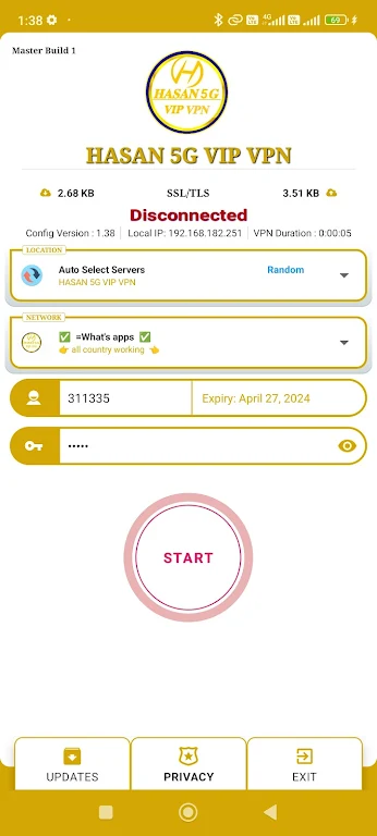 HASAN 5G VIP VPN Screenshot1